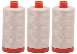 Aurifil (MK50-2310-3pack) Cotton Mako Thread 50wt 1300m MK50 2310 Aurifil#6 - Picture 1 of 1