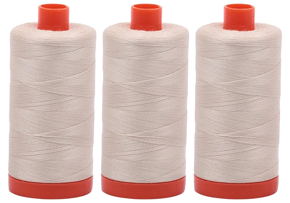 Aurifil (MK50-2310-3pack) Cotton Mako Thread 50wt 1300m MK50 2310 Aurifil#6 - Image 1 of 1