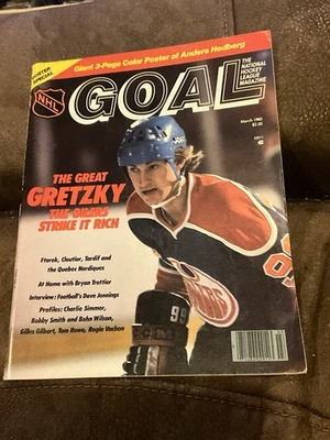 REVISTA DE PORTERÍA DE HOCKEY DE LA NHL 1979 DE COLECCIÓN - CUBIERTA DE NOVATO EDMONTON OILERS WAYNE GRETZKY Foto 1 de 4