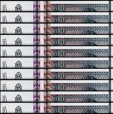 ROMANIA 500 LEI P-101 1992 x 100 Pcs Lot BUNDLE Romanian SCULPTURE UNC PACK NOTE - Image 1 of 4