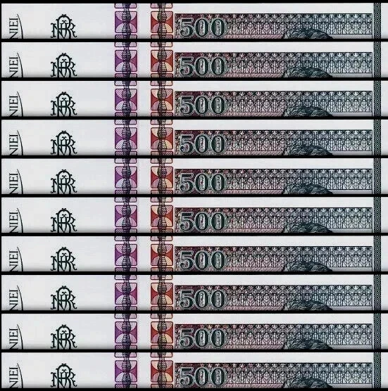 ROMANIA 500 LEI P-101 1992 x 100 Pcs Lot BUNDLE Romanian SCULPTURE UNC PACK NOTE - Image 1 of 4