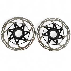 Sram CLX 160mm Scheibenbremsscheiben silber schwarz Rennrad Teil (Paar) - Bild 1 von 9