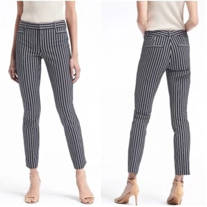 Banana Republic Sloan Skinny-Fit Streifen Hose Neu mit Etikett Größe 6 Büro anspruchsvoll - Bild 1 von 16