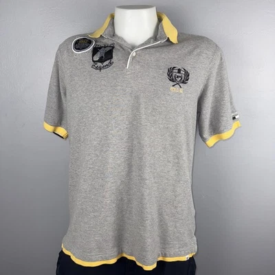 Phat Farm Classics Polo Shirt Men’s L Grey Yellow Embroidered 90s Y2k *READ - Image 1 of 4