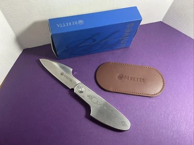 Beretta Bascula Engraved Medium Pocket Knife Commemorates SO5 Gun 440C 11363 - Image 1 of 4