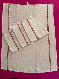 4 torchons vintage mais neufs coton basque   70 cm x 59 cm réf T201 - Foto 1 di 3