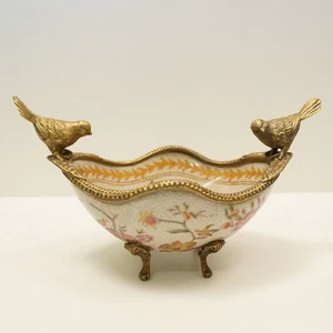 Coupelle Centre de table Oiseau Panier Fleurs Style Art Deco Style Art Nouveau P - Imagen 1 de 10
