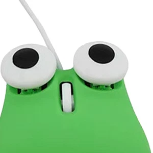 Mouse carino cablato USB per bambini design ergonomico forma verde animale cor AM - Foto 1 di 12