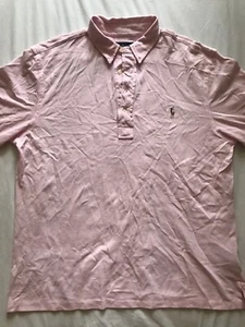 Polo Ralph Lauren Men’s Cotton Short Sleeve Pink Polo Shirt, Size XLT - Picture 1 of 4