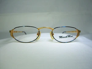 Marck Man eyeglasses gold plated Titanium oval women frames vintage NOS unique - Picture 1 of 9