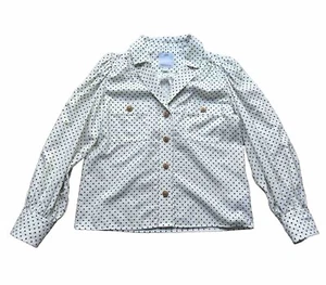 C/meo Collective Polka Dot Long Sleeve Button Up Shirt Blouse Top Sz L AU12 US8 - Picture 1 of 9