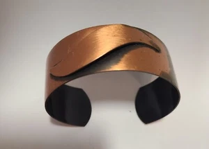 Vintage echt Southwestern Stil Kupfer Manschette Armband verstellbar 6" - Bild 1 von 7