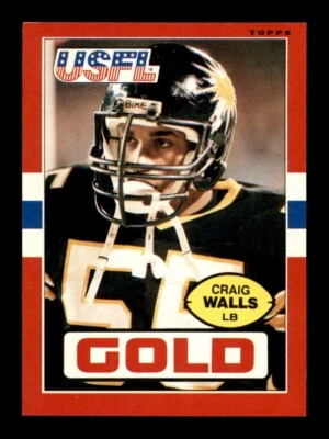 1985 Topps USFL #37 Craig Walls NEAR MINT *4c - Image 1 of 2