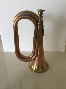 Opera/Brass Military Style Bugle Horn. 10 1/2” Long. India. - Picture 1 of 11