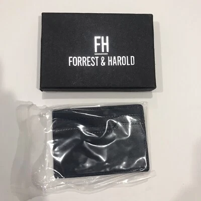 Cartera de cuero delgada minimalista Forrest & Harold y clip para dinero NUEVA con caja gris Foto 1 de 4