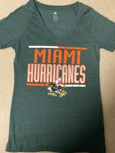 University Of Miami Hurricanes Womens Adidas T Shirt Size L Large - Picture 1 of 2