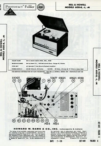 Vintage Sam's Photofact/Schematic Folder Bell & Howell Model #600-B,L,M SFF30 - Bild 1 von 1