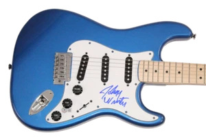 Johnny Winters Signed Autograph Fender Electric Guitar - White Hot and Blue JSA - Picture 1 of 2