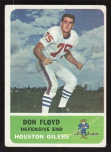 1962 FLEER DON FLOYD 54 FAIR FOOTBALL HOUSTON OILERS