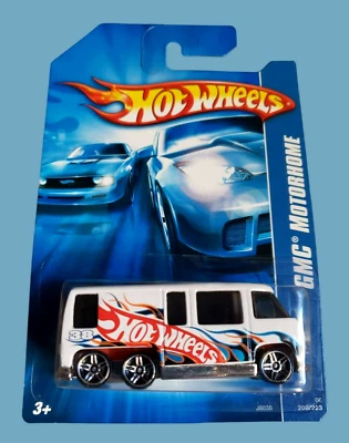 2006 Hot Wheels GMC MOTORHOME NO208 белый Mainline Phil Riehlman 5 спиц 1:64 как новый на картонке - Изображение 1 из 4