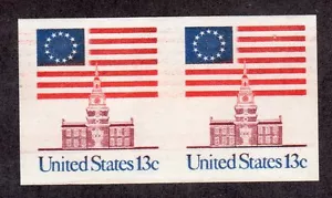 US # 1625a (1975) 13c - MNH - EFO: Imp PR w/ offset stripes on back of stamp. - Picture 1 of 2