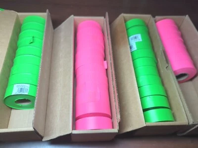 KARA Flagging Tape 1-3/16"x 150 ft. Glo-Pink & Green Surveyor Grade (40 ROLLS) - Image 1 of 4