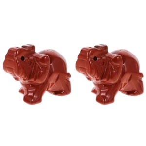 2pcs Elephant Statue Stone Elephant Sculpture Elephant Figurine Animal Shaped - Picture 1 of 12
