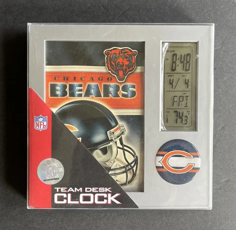 CHICAGO BEARS Official NFL Team Logo Desk Alarm Clock Cover