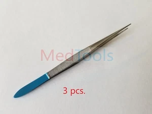 3 STAINLESS STEEL SPLINTER FORCEPS TWEEZERS FINE POINT 4.5" SURGICAL INSTRUMENTS - Picture 1 of 1