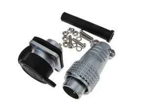 HQ 4 Kontakte 4-Pin Luftfahrt Steckverbinder - M16 P16 - Panel Mount Flansch mit Kappe - Bild 1 von 1