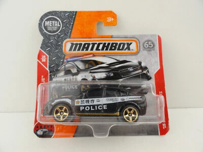 Subaru WRX GTI 2018 Matchbox #67 15 (policía negra) - tarjeta corta Foto 1 de 4