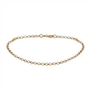 9ct Yellow Gold Belcher Bracelet 2mm, 19cm (7.5'') Hallmarked - Picture 1 of 4