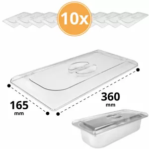 Tapa de depósito de hielo 360x165 mm 10 piezas heladería para heladería - Imagen 1 de 3