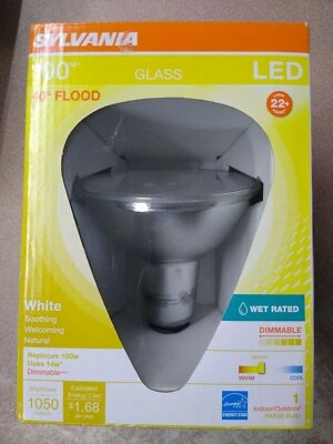 Sylvania 74943 LED Light Bulbs Dimmable Flood PAR38 14W 120V E26 Base 3000K - Image 1 of 2