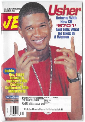 2001 August 27 JET Magazine, Usher Returns with New CD "8701" - Image 1 of 2