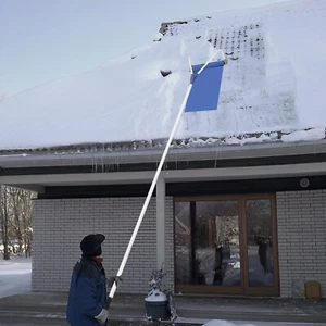 Herramienta de limpieza de nieve de techo techo rastrillo de nieve longitud ajustable rayo de nieve - Imagen 1 de 18
