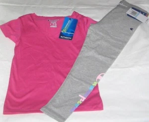 NWT Girls 5 CHAMPION 2 Pc Outfit Set Leggings & Short Sleeve Top NEW - Picture 1 of 1