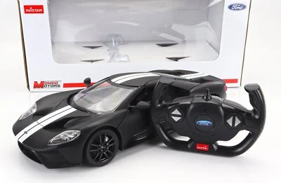 MODELLINO AUTO GIOCATTOLO RADIOCOMANDATO FORD GT 2017 NERO BIANCO SCALA 1/14 - Immagine 1 di 4