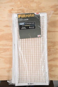 3M Filtrete 14x30x1 AC Furnace Air Filter MERV 5 MPR 300 - 6 Pack - Picture 1 of 9
