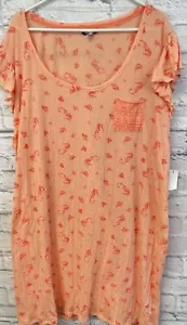 NEW Basic Editions womens 2X sleep shirt night gown seahorse short sleeve summer - Picture 1 of 11