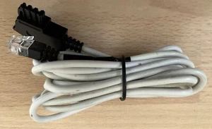 TAE-F-Stecker auf RJ-11 6P2C Telefonkabel weiss weiß 2,5m - Bild 1 von 3