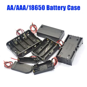 Battery Holder Batteries Box Case Storage With Wire 1/2/3/4/5/6/8 x AA/AAA/CR203 - Picture 1 of 10