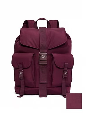 Mochila de Carga Victorias Secret Rosa Nylon Bolso para Libros Bolso de Viaje Borgoña Nueva con Etiquetas Foto 1 de 3