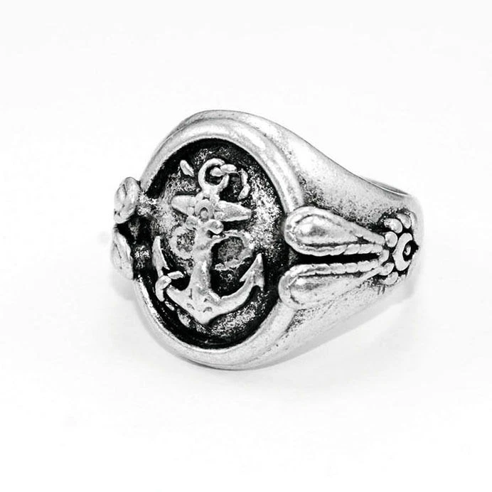 Anello Pietro Ferrante Pesky in bronzo finitura argento ANCORA 2898 misura M - Immagine 1 di 1