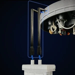 2x Carbon Freezing Chamber Pipes (Overhang-Satellite) for 3.75 IN FIGURE DIORAMA - Picture 1 of 9