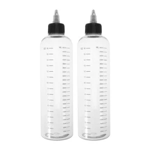 2 Pcs Oil Hair Bottle Applicator Bottles for Color Ratio Empty - Picture 1 of 12