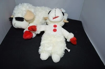 Multipet Lambchop Plush 11” with Squeaker & 8" Plush Y1 - Image 1 of 3