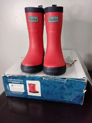 Botas de lluvia Hatley Classic para niños rojas 10C Foto 1 de 4