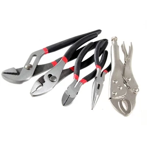 HOUSEHOLD GROOVE AND SLIP JOINT, LONG NOSE, LOCKING, DIAGONAL PLIERS TOOL SET - Picture 1 of 4
