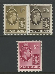 VIRGIN IS., COMO NUEVO, #76A-85A, OG LH, CS/10, (3) MOSTRADO, PAPEL CALCÁREO, LIMPIO - Imagen 1 de 1